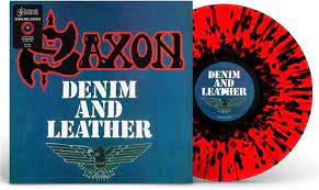 Saxon · Denim & Leather (Limited 40th Anniversary Edition) (LP) [Red /  Black Splatter edition] (2021)